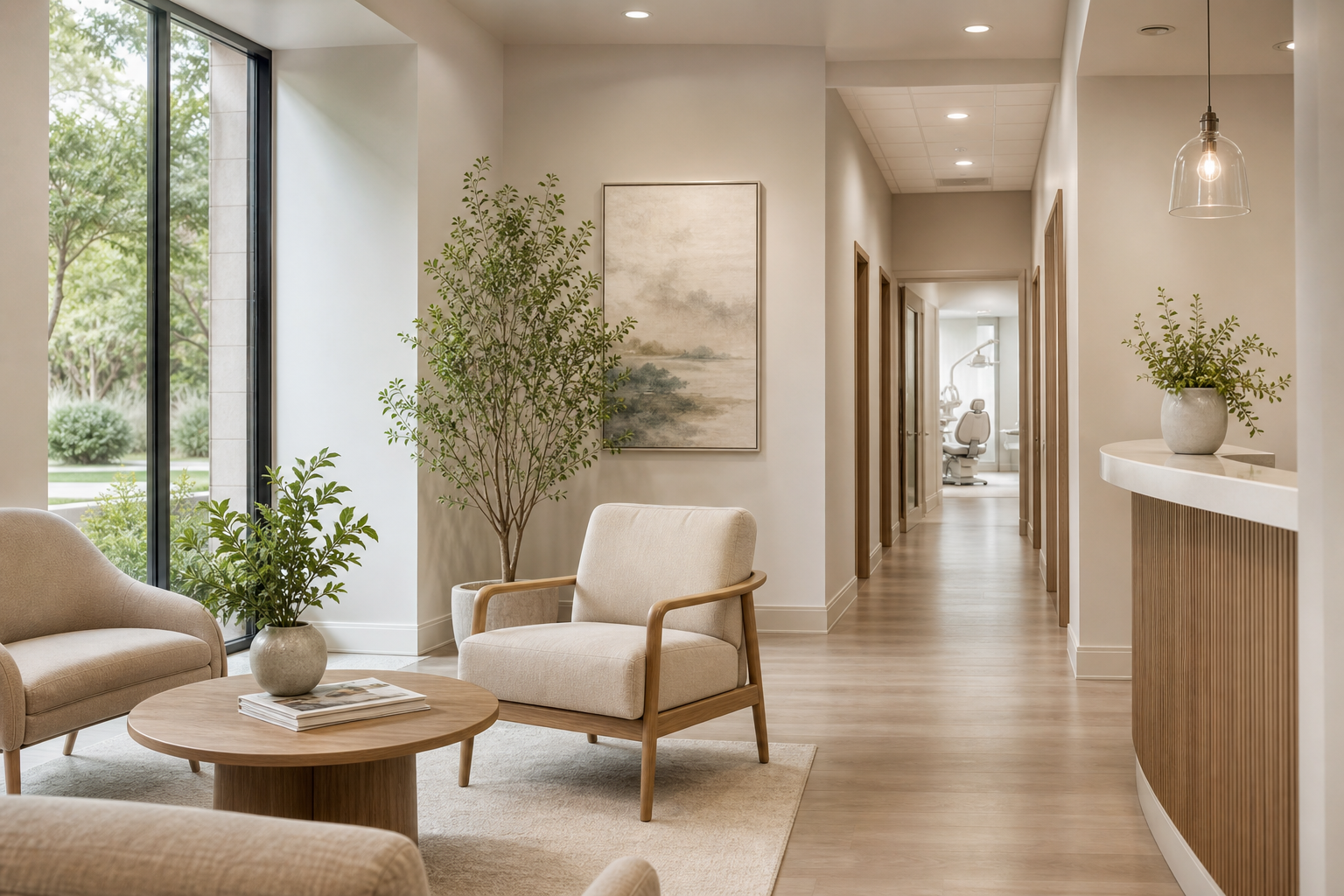A calm, modern space